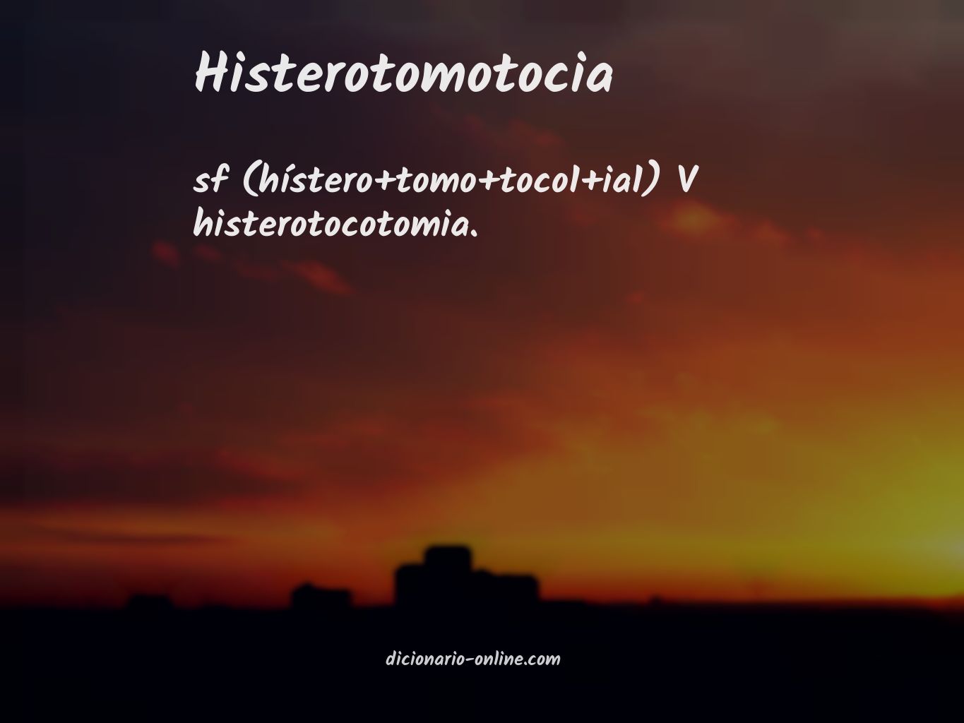 Significado de histerotomotocia