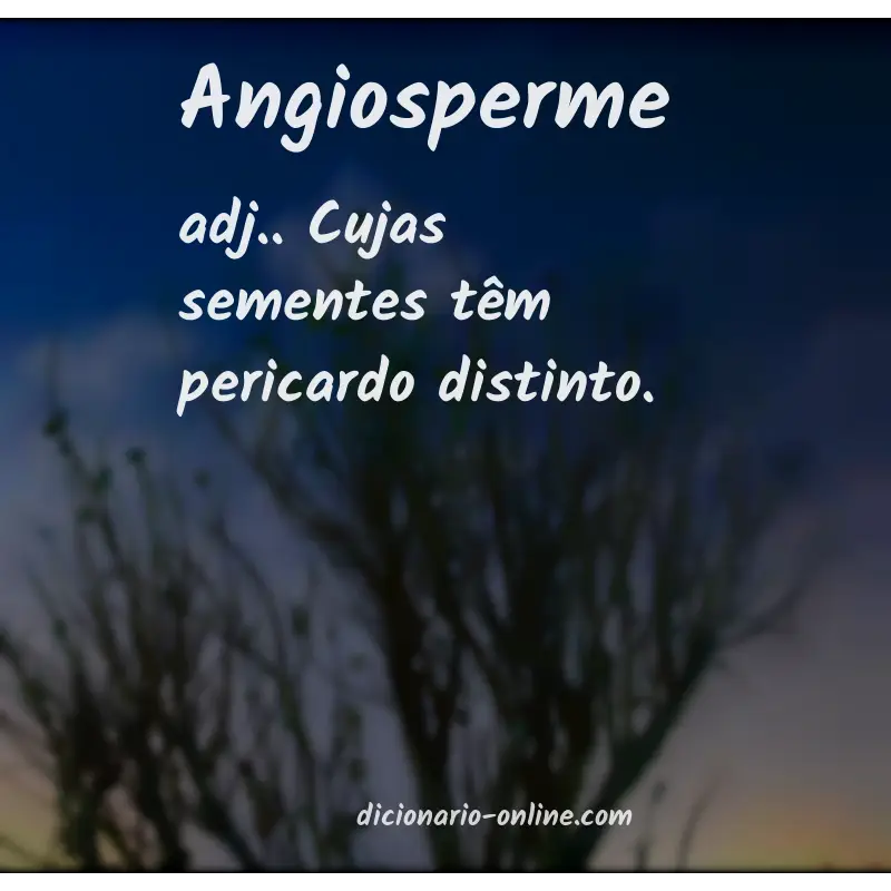 Significado de angiosperme