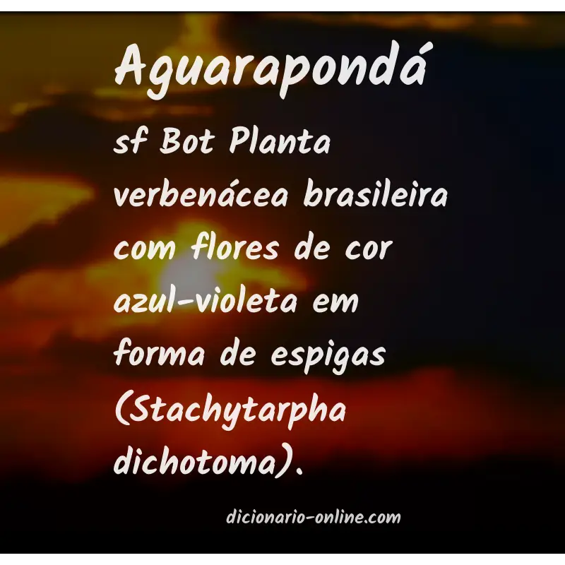 Significado de aguarapondá