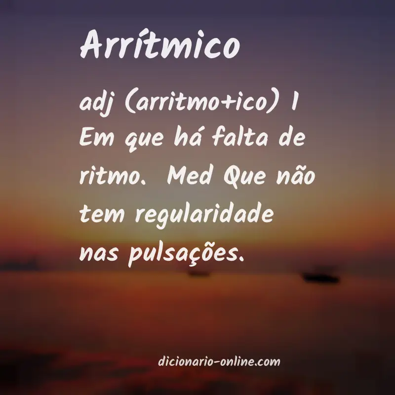Significado de arrítmico