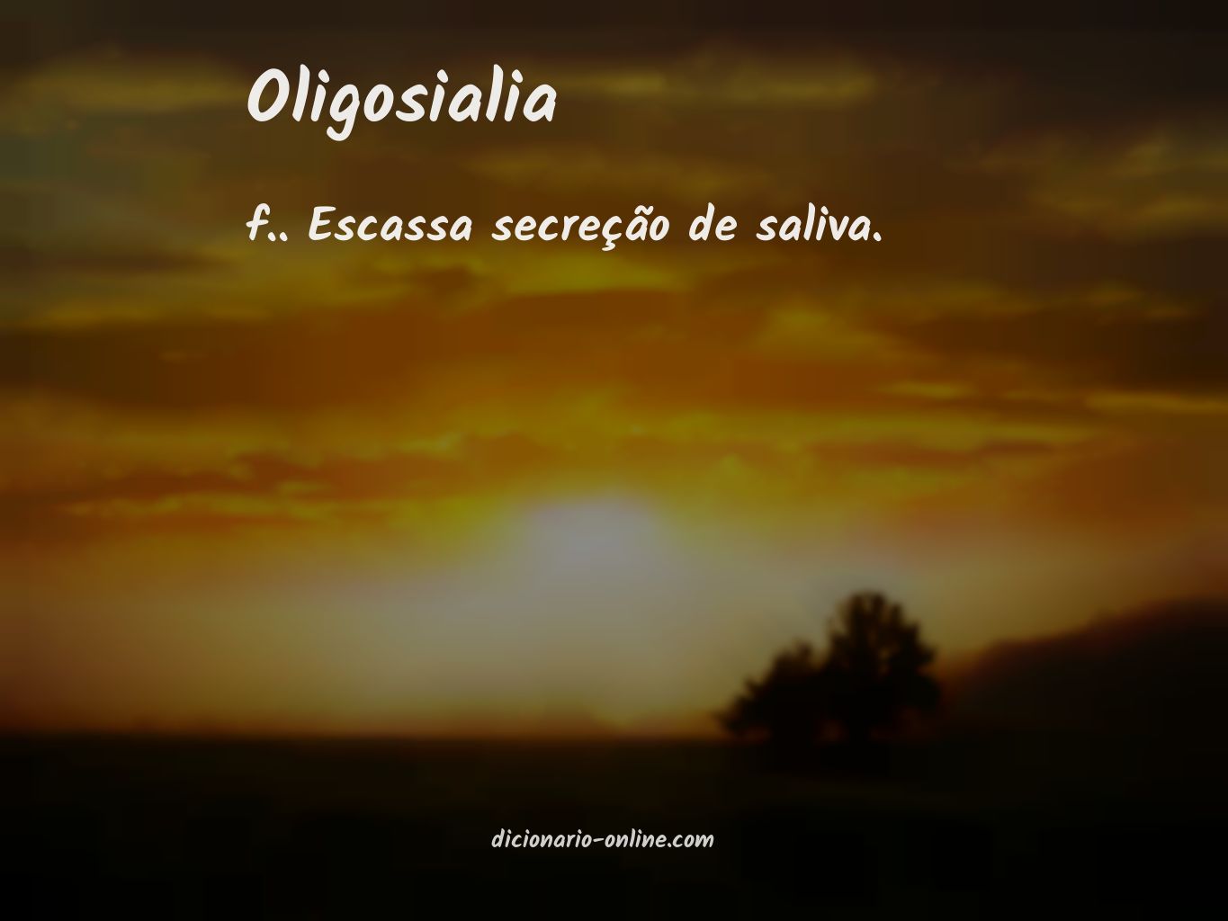 Significado de oligosialia