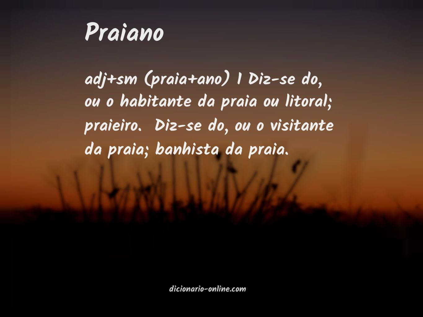 Significado de praiano