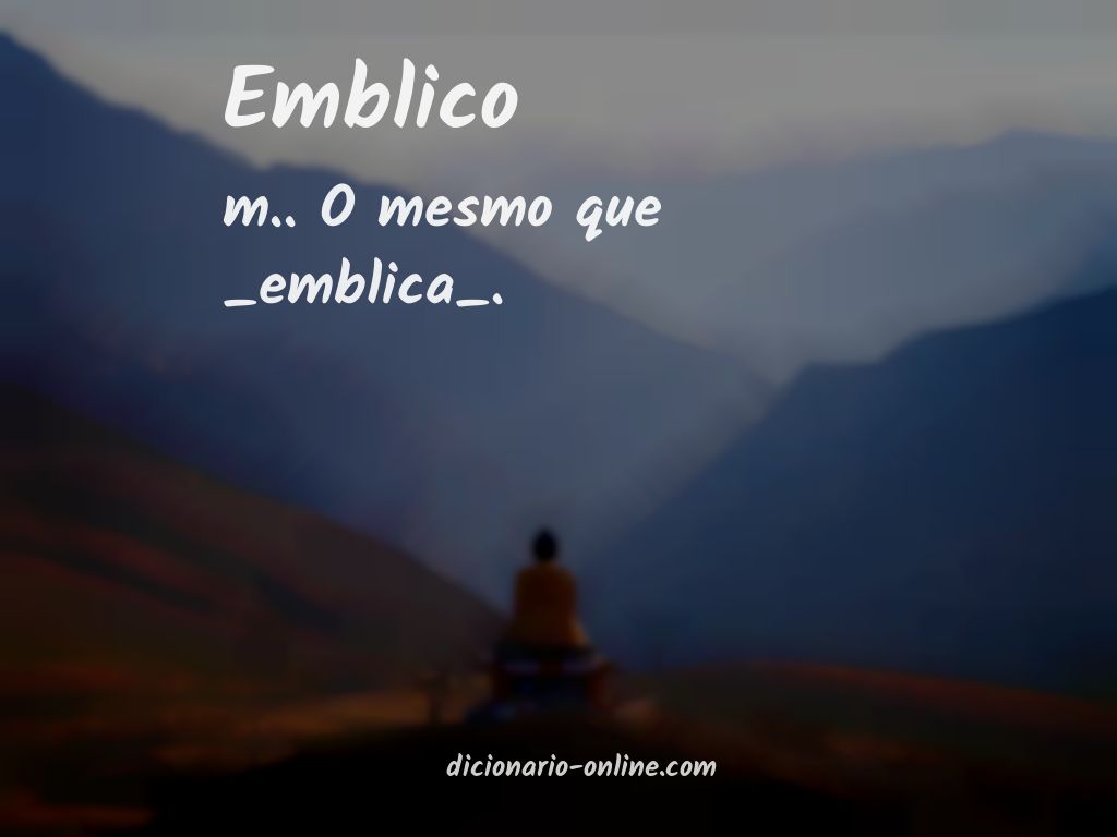 Significado de emblico