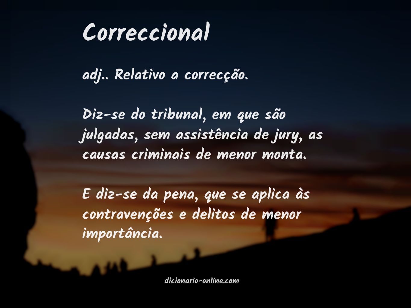 Significado de correccional