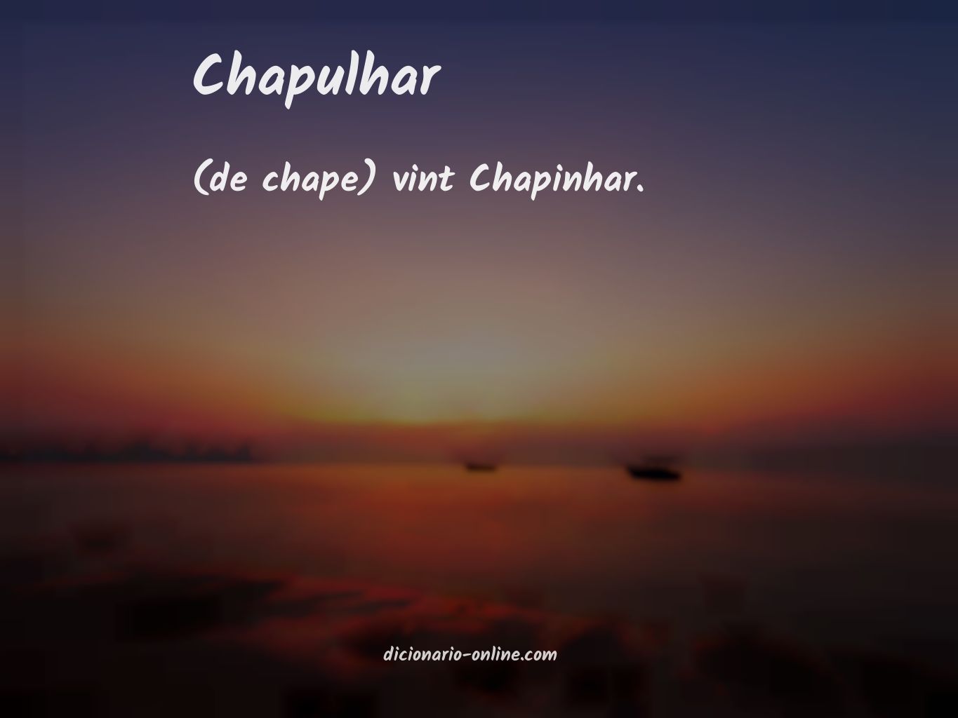 Significado de chapulhar