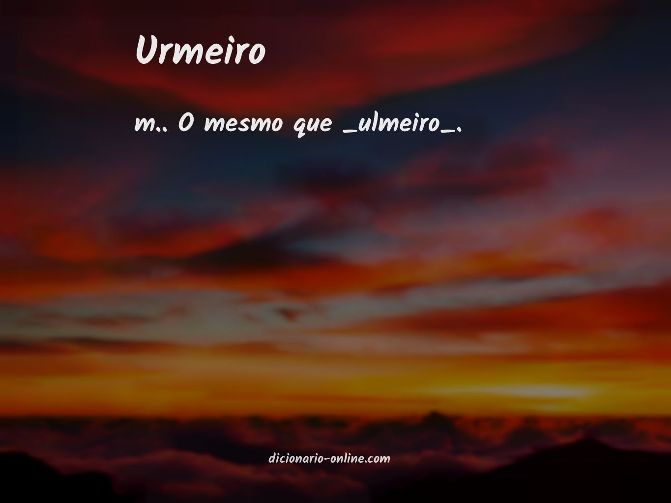 Significado de urmeiro