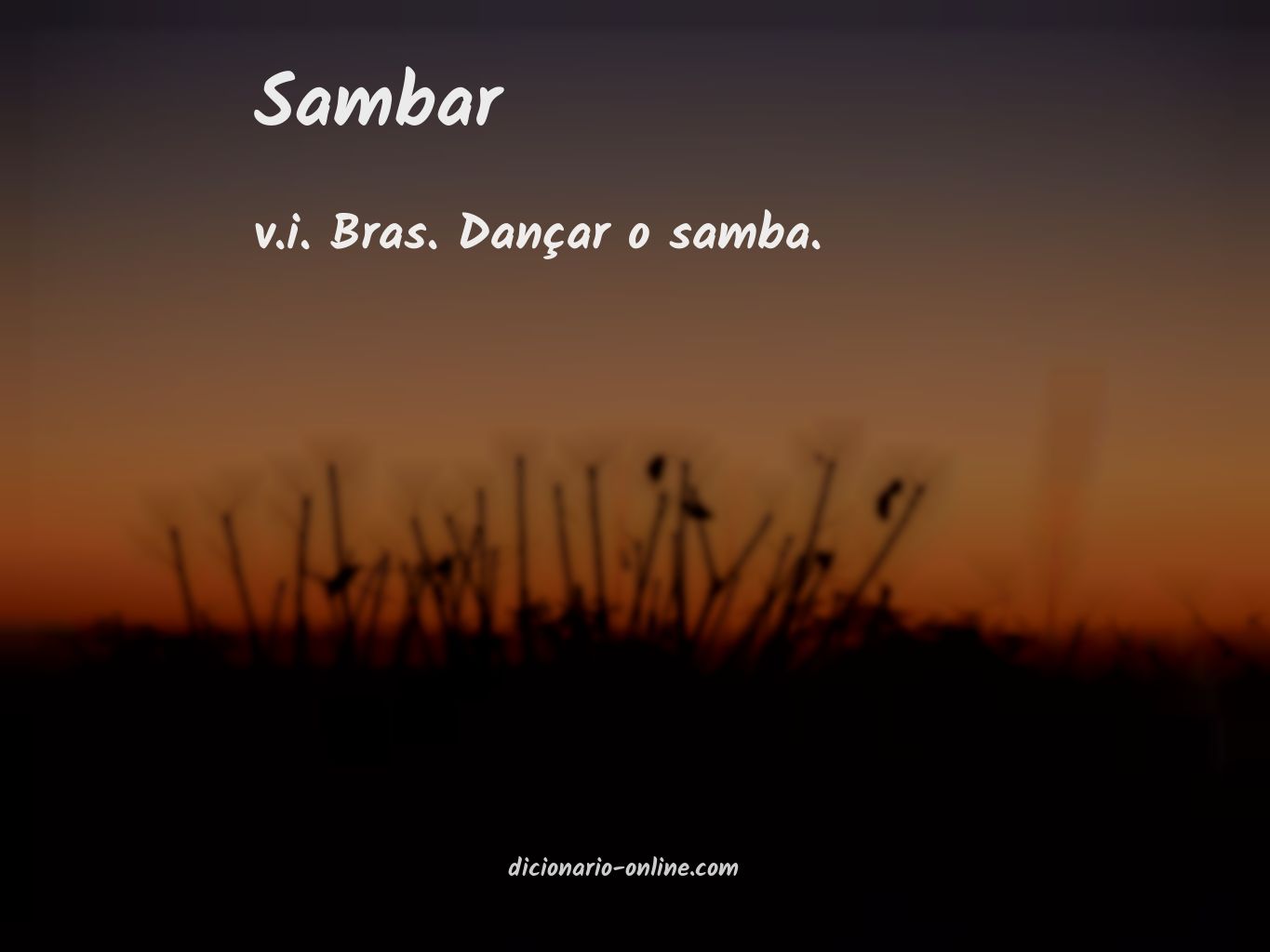 Significado de sambar
