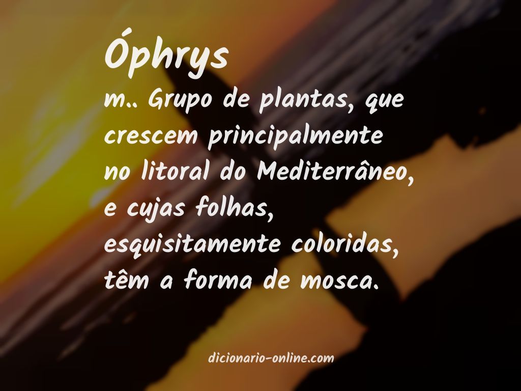 Significado de óphrys