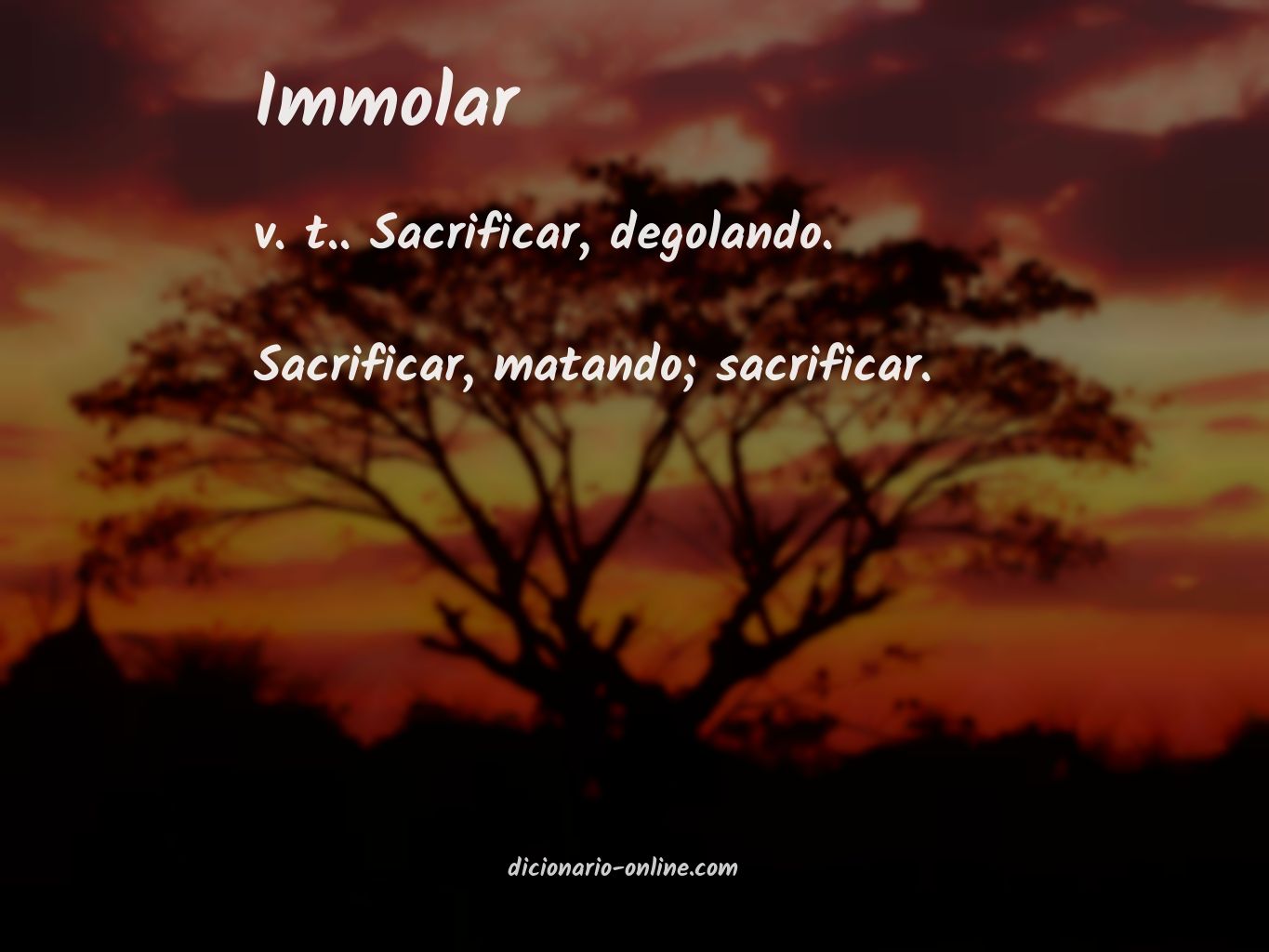 Significado de immolar