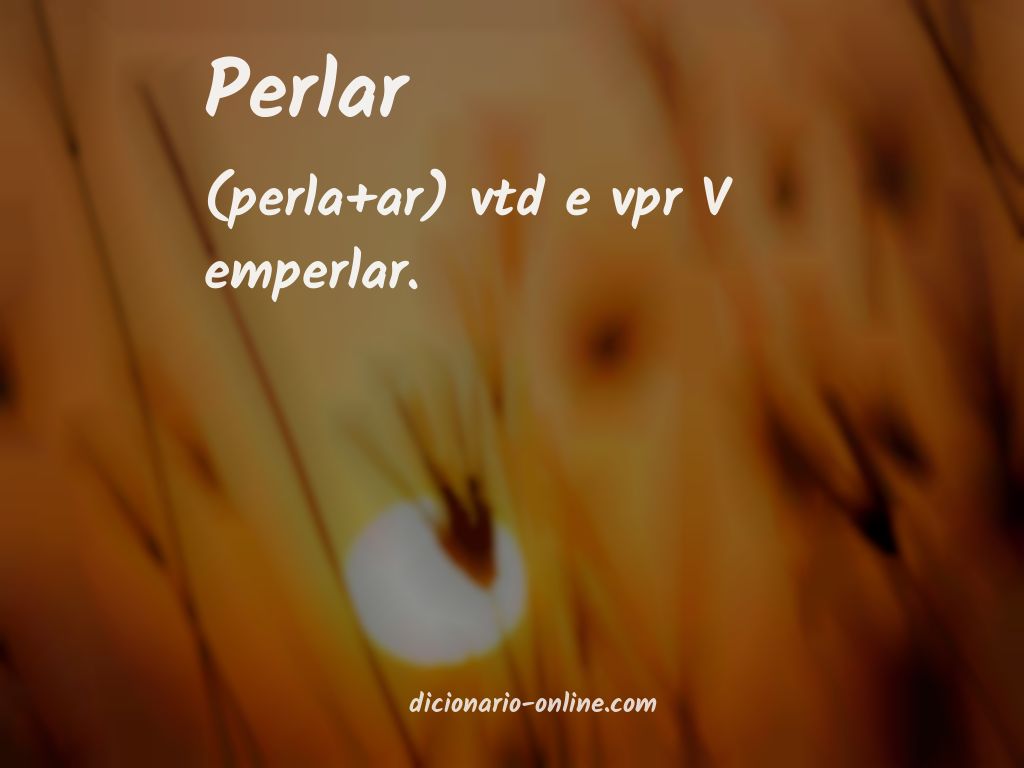 Significado de perlar