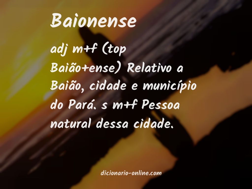 Significado de baionense