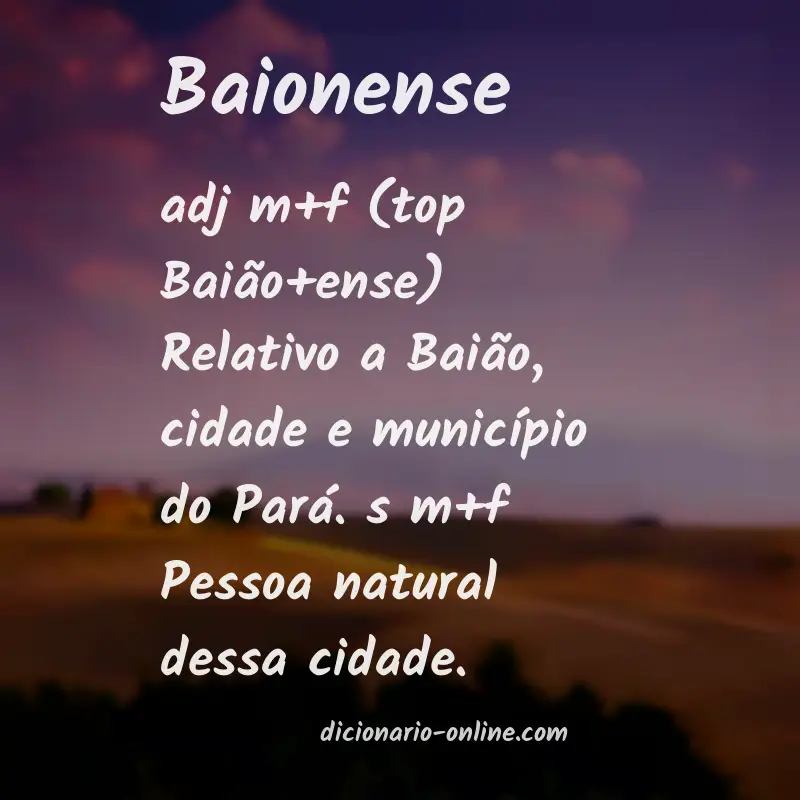 Significado de baionense