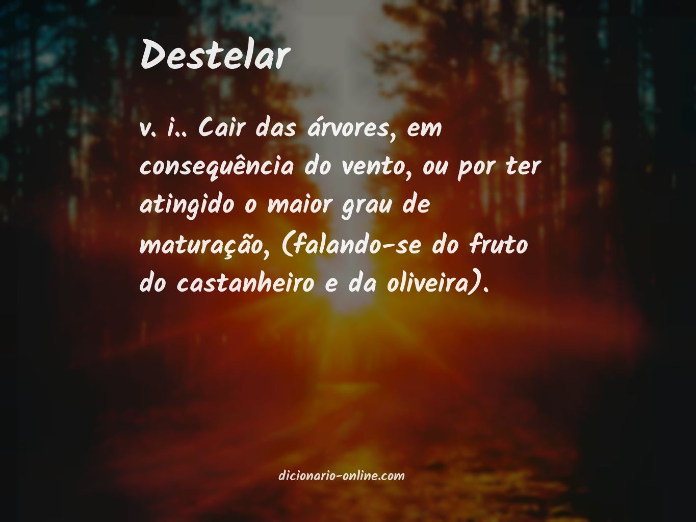 Significado de destelar