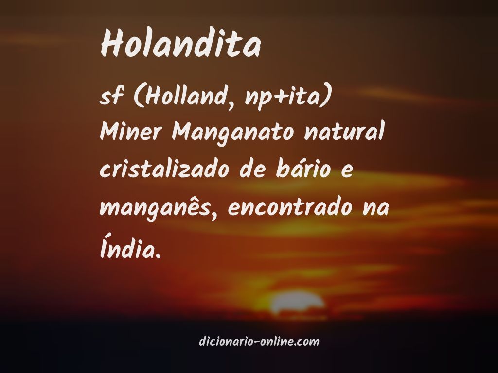 Significado de holandita