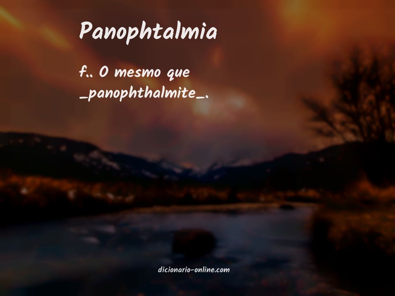 Significado de panophtalmia