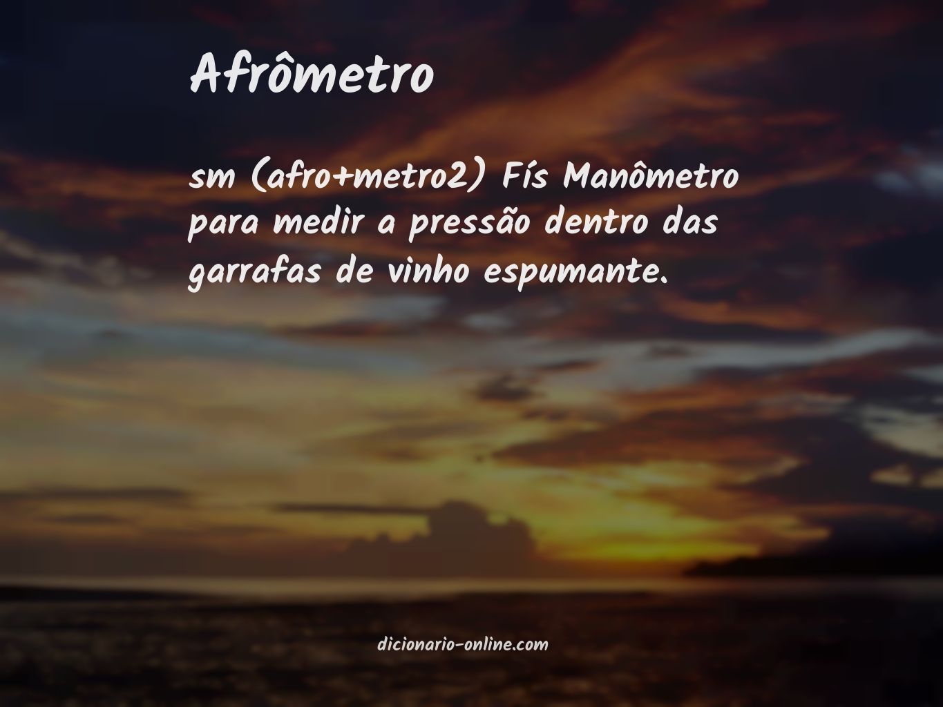 Significado de afrômetro