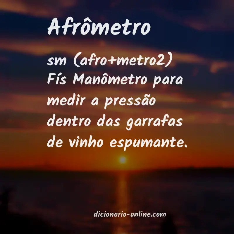 Significado de afrômetro