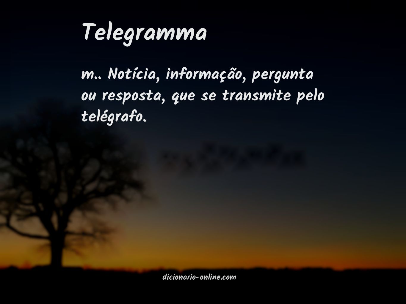 Significado de telegramma