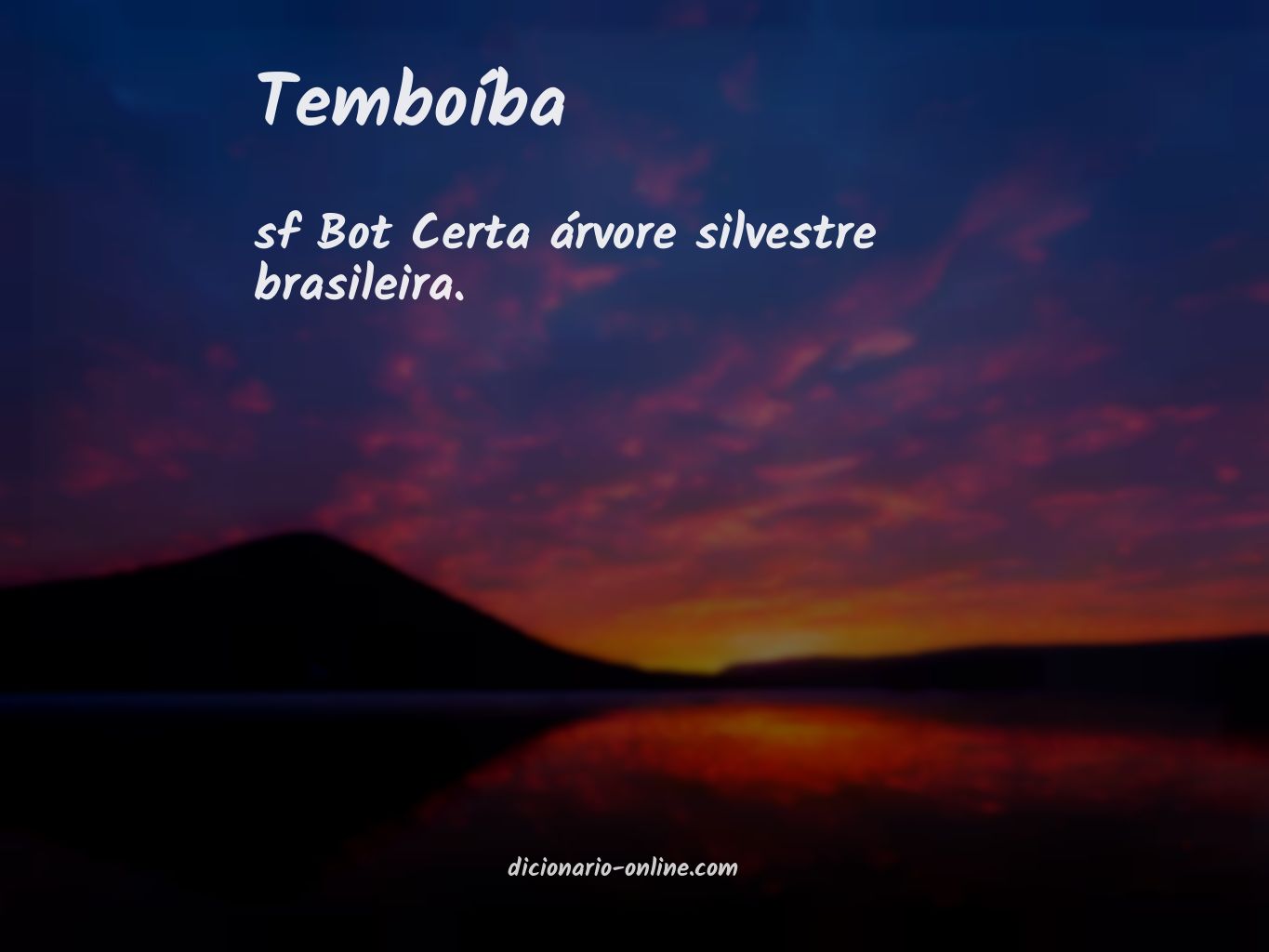 Significado de temboíba