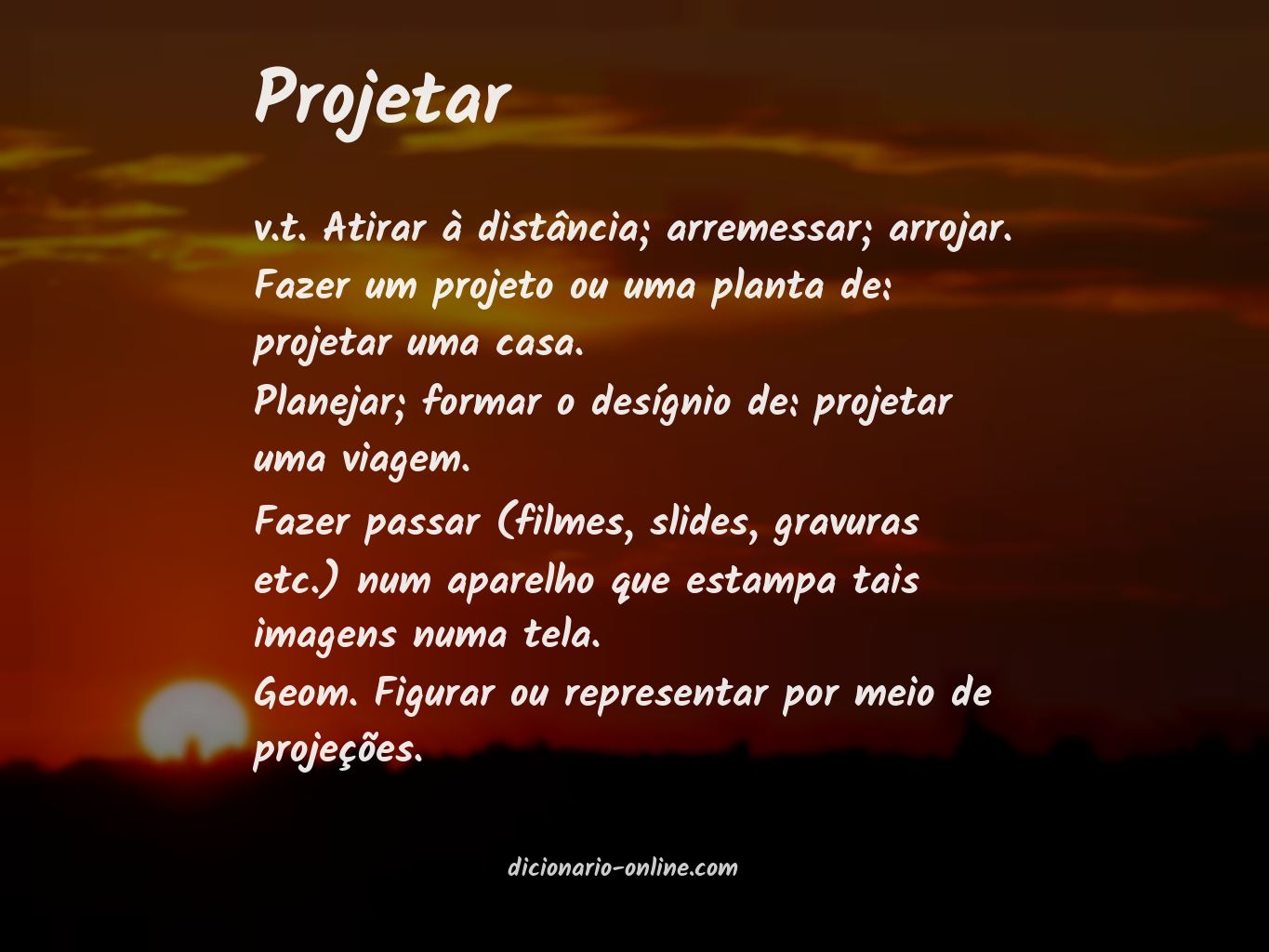 Significado de projetar