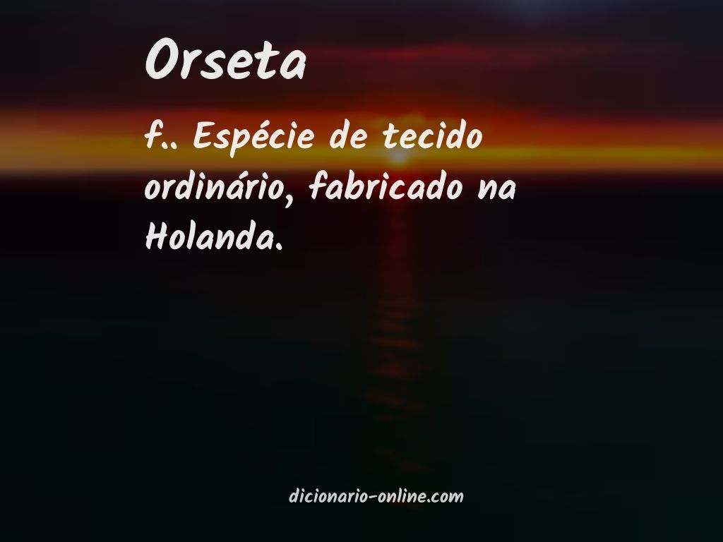 Significado de orseta