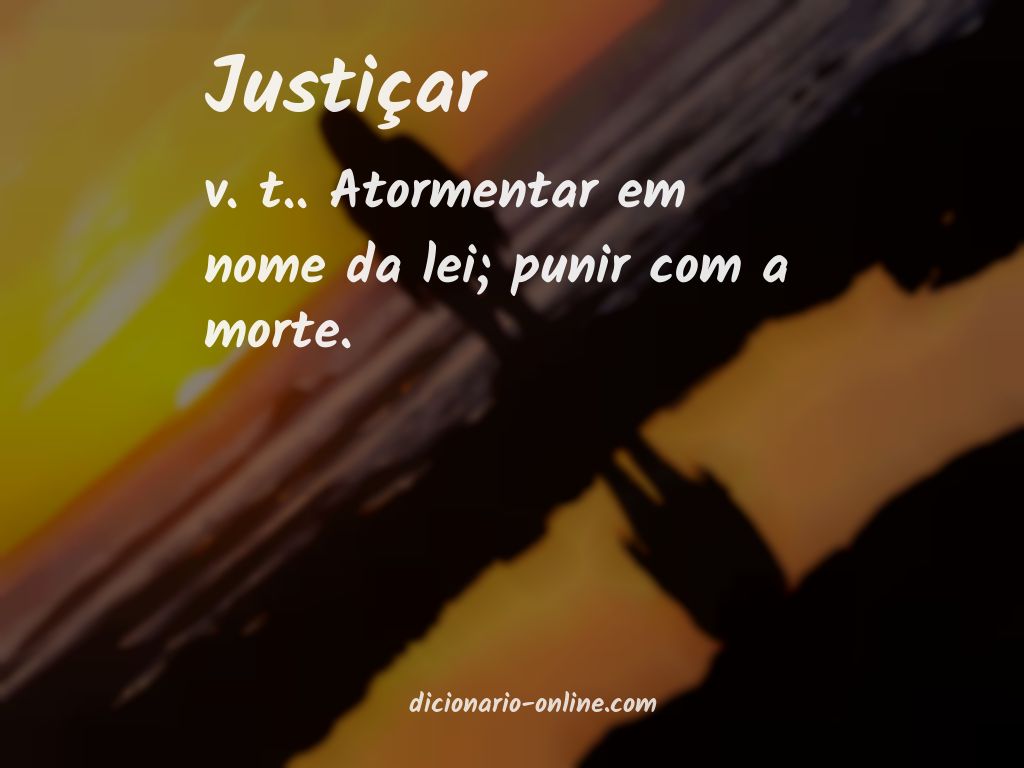 Significado de justiçar