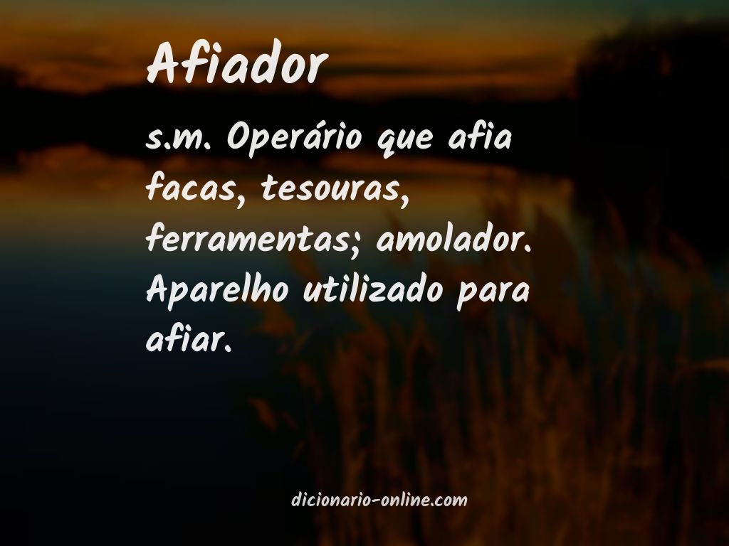 Significado de afiador