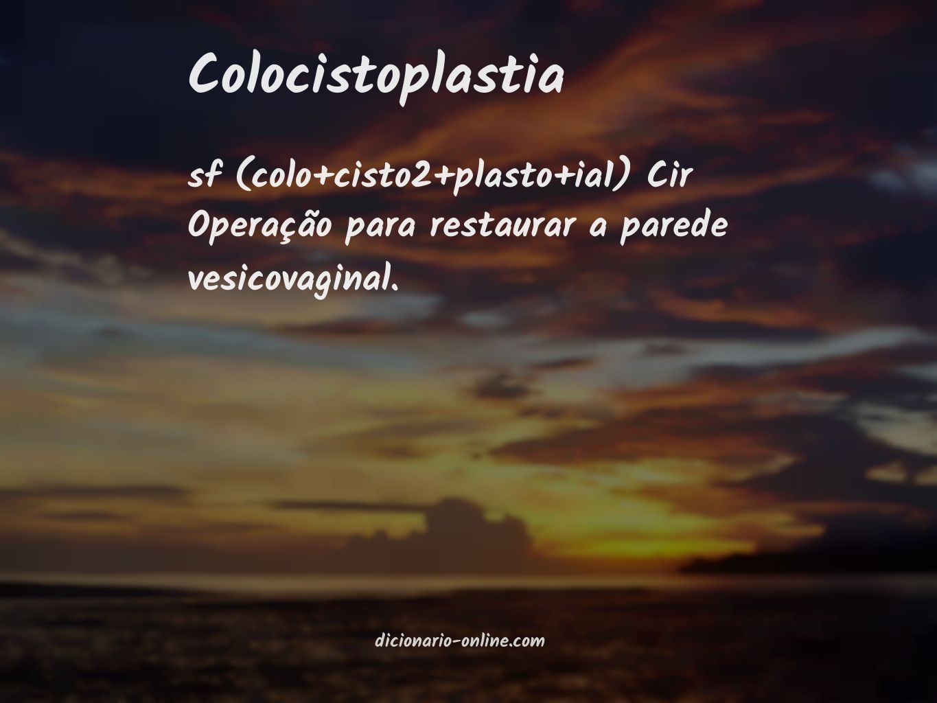 Significado de colocistoplastia