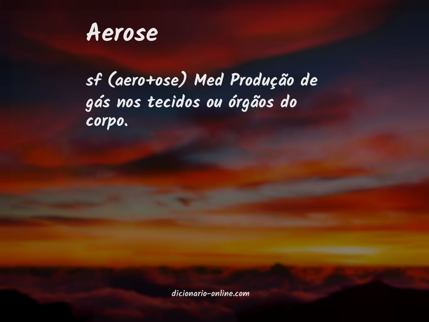 Significado de aerose