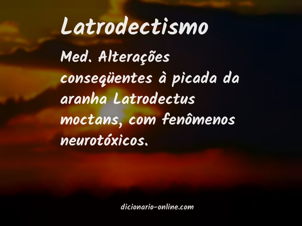 Significado de latrodectismo