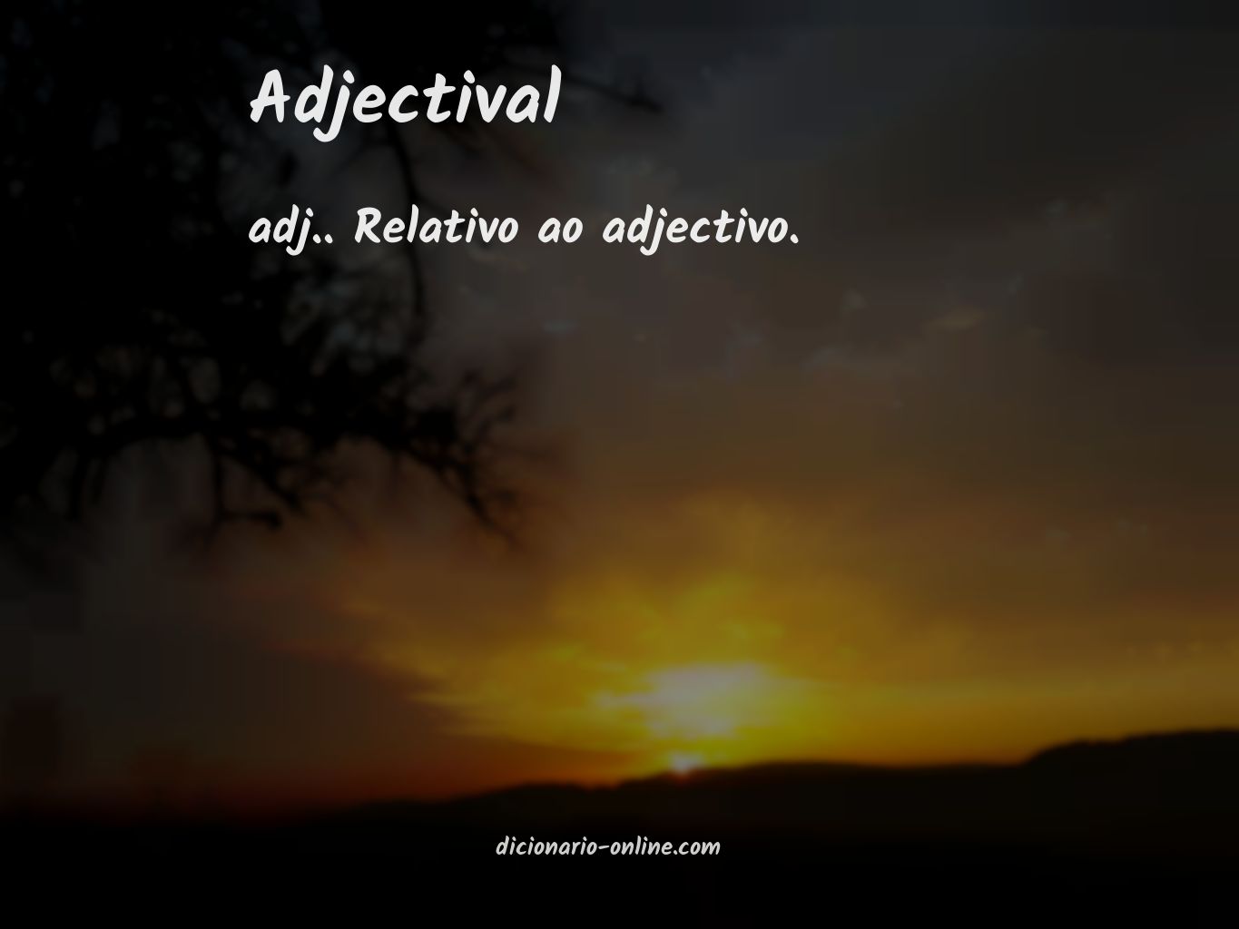 Significado de adjectival