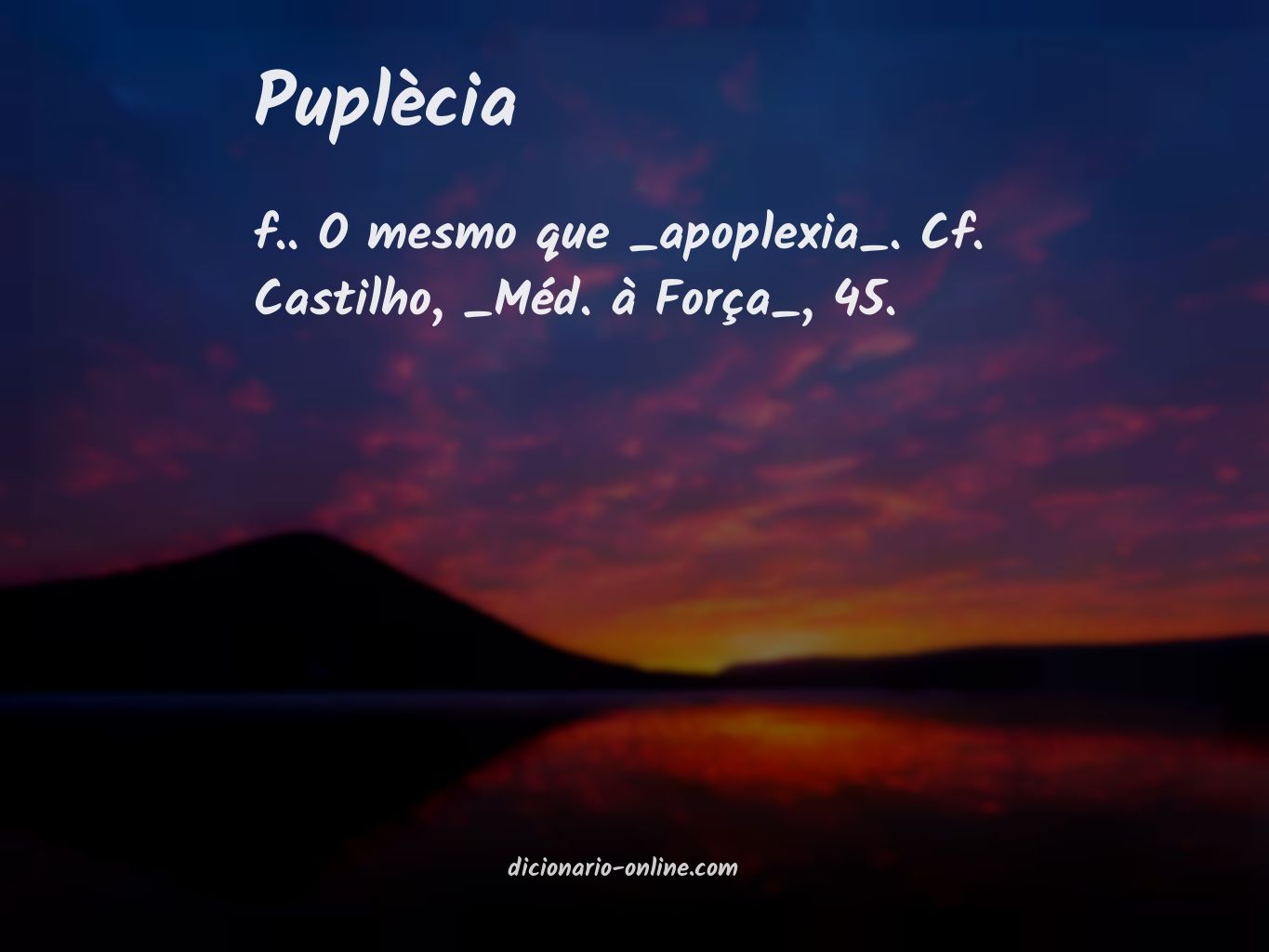 Significado de puplècia