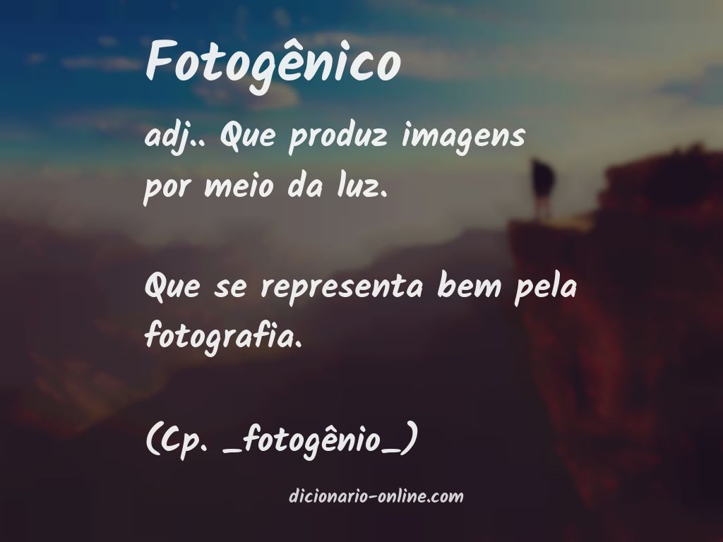 Significado de fotogênico