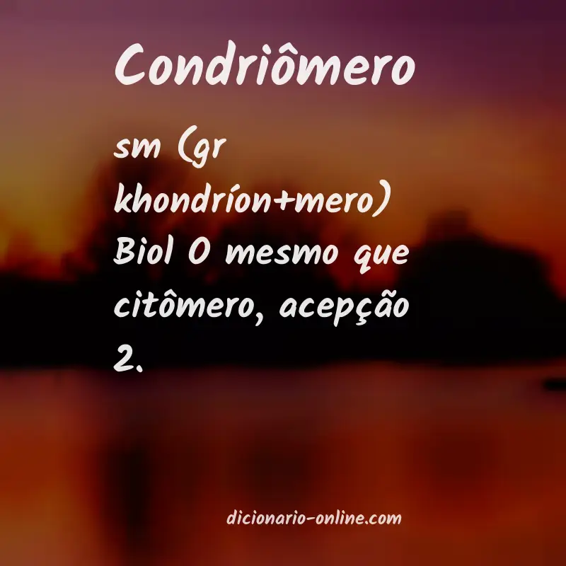 Significado de condriômero