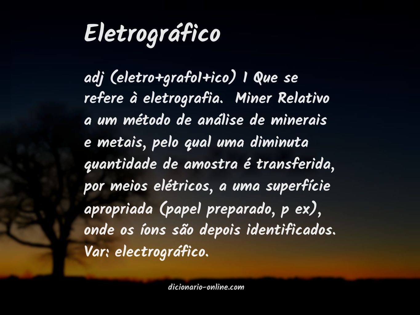 Significado de eletrográfico