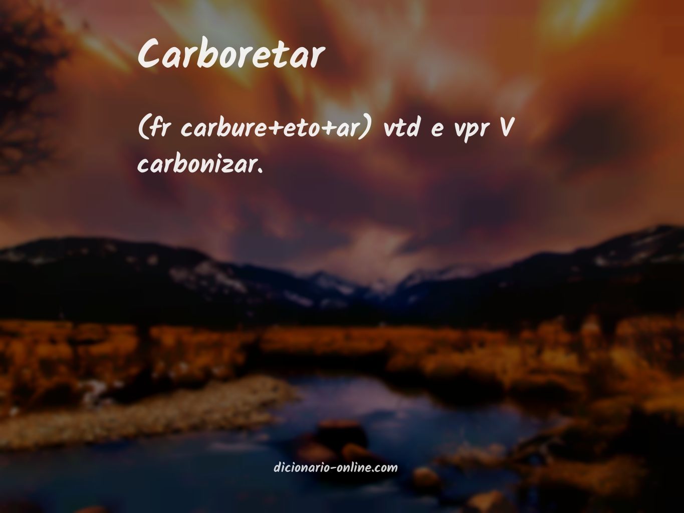 Significado de carboretar