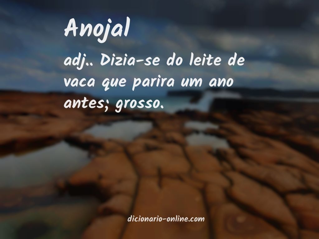 Significado de anojal