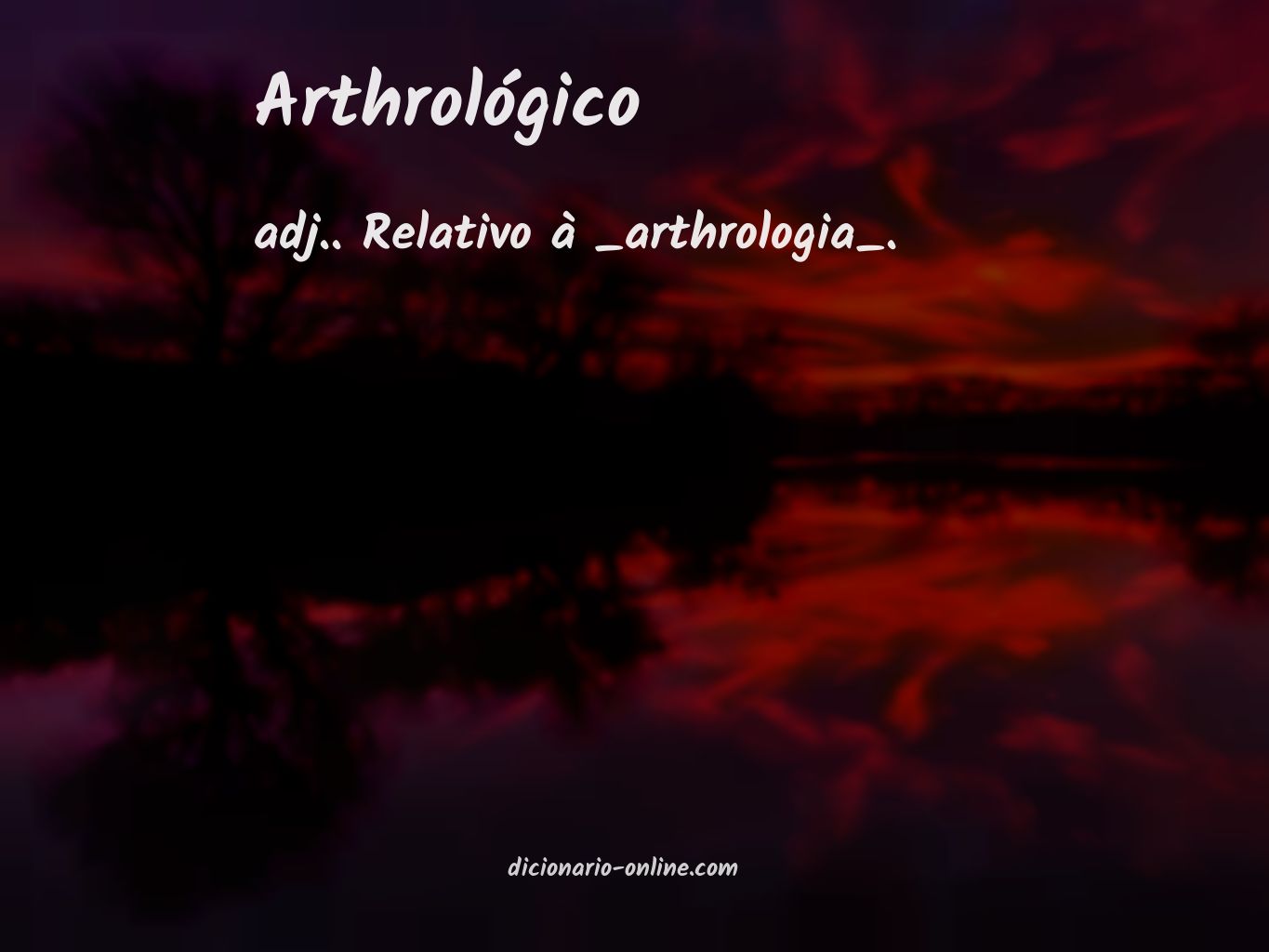 Significado de arthrológico