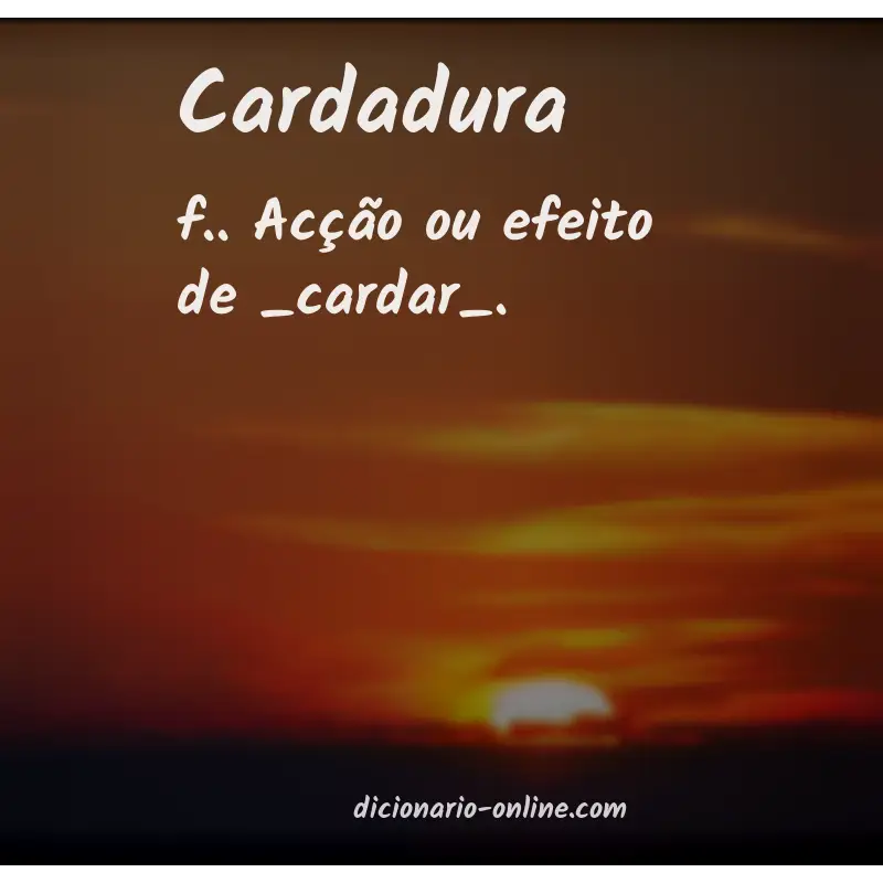 Significado de cardadura