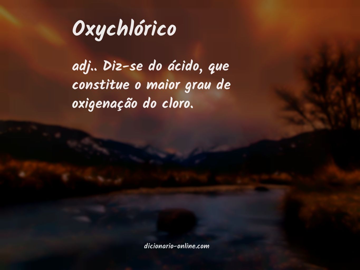 Significado de oxychlórico