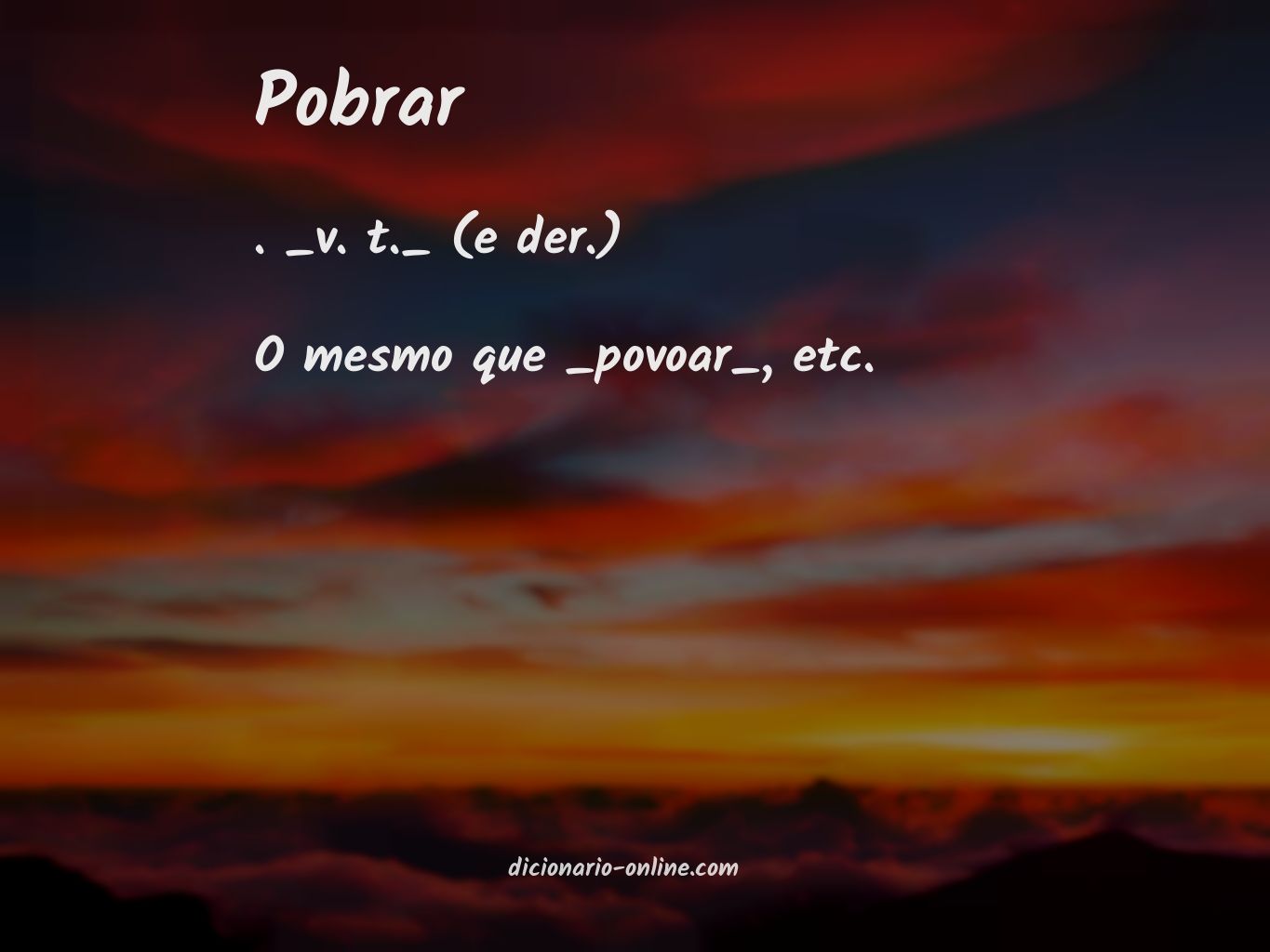 Significado de pobrar