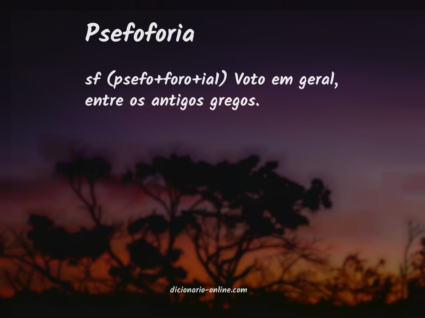 Significado de psefoforia