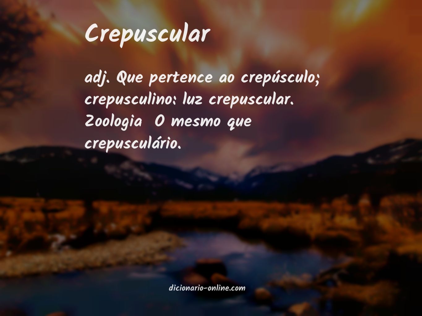 Significado de crepuscular