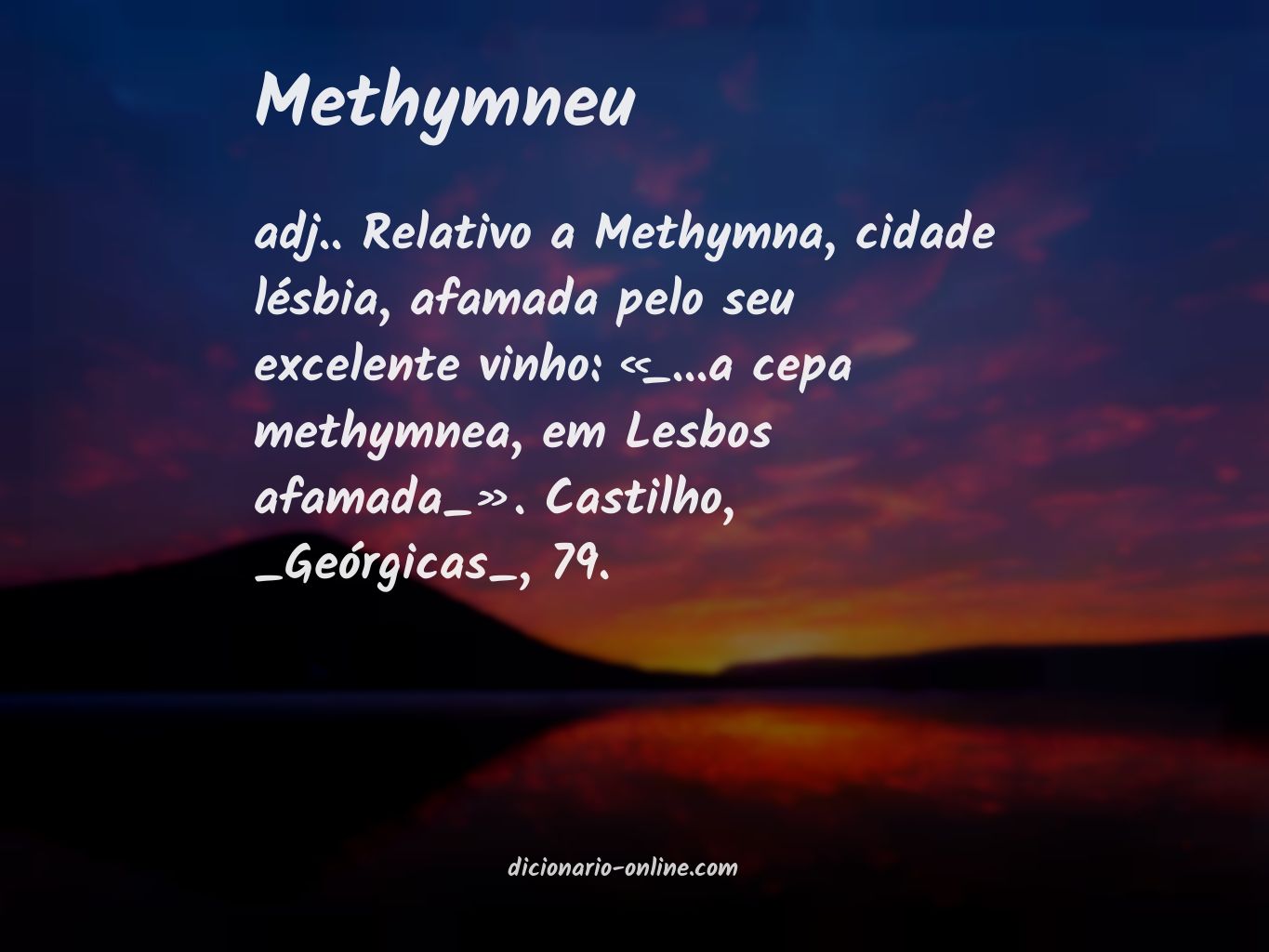 Significado de methymneu