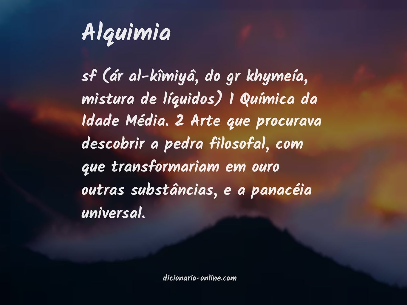 Significado de alquimia