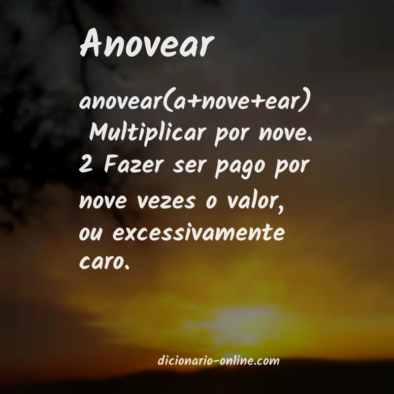 Significado de anovear