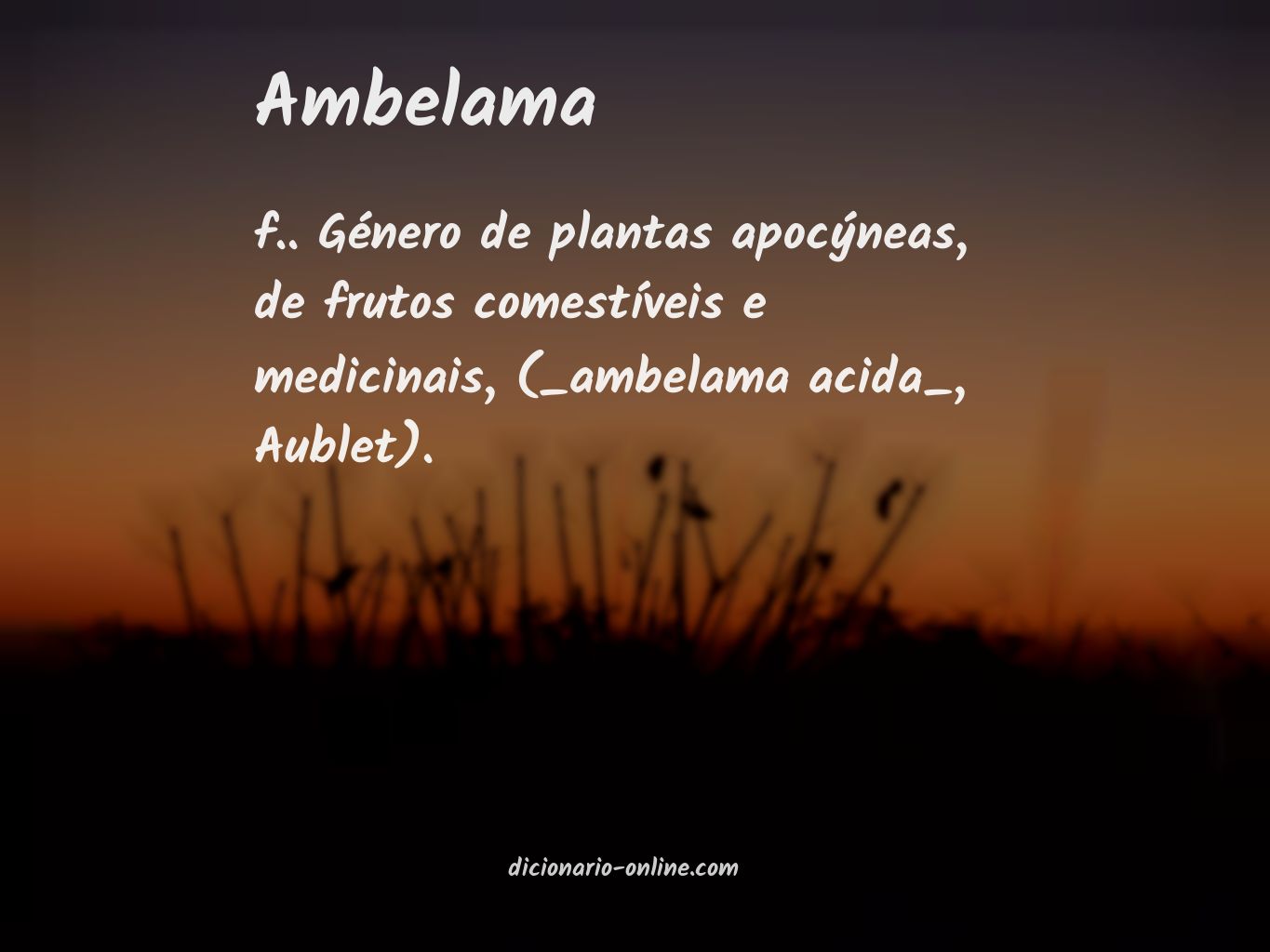Significado de ambelama