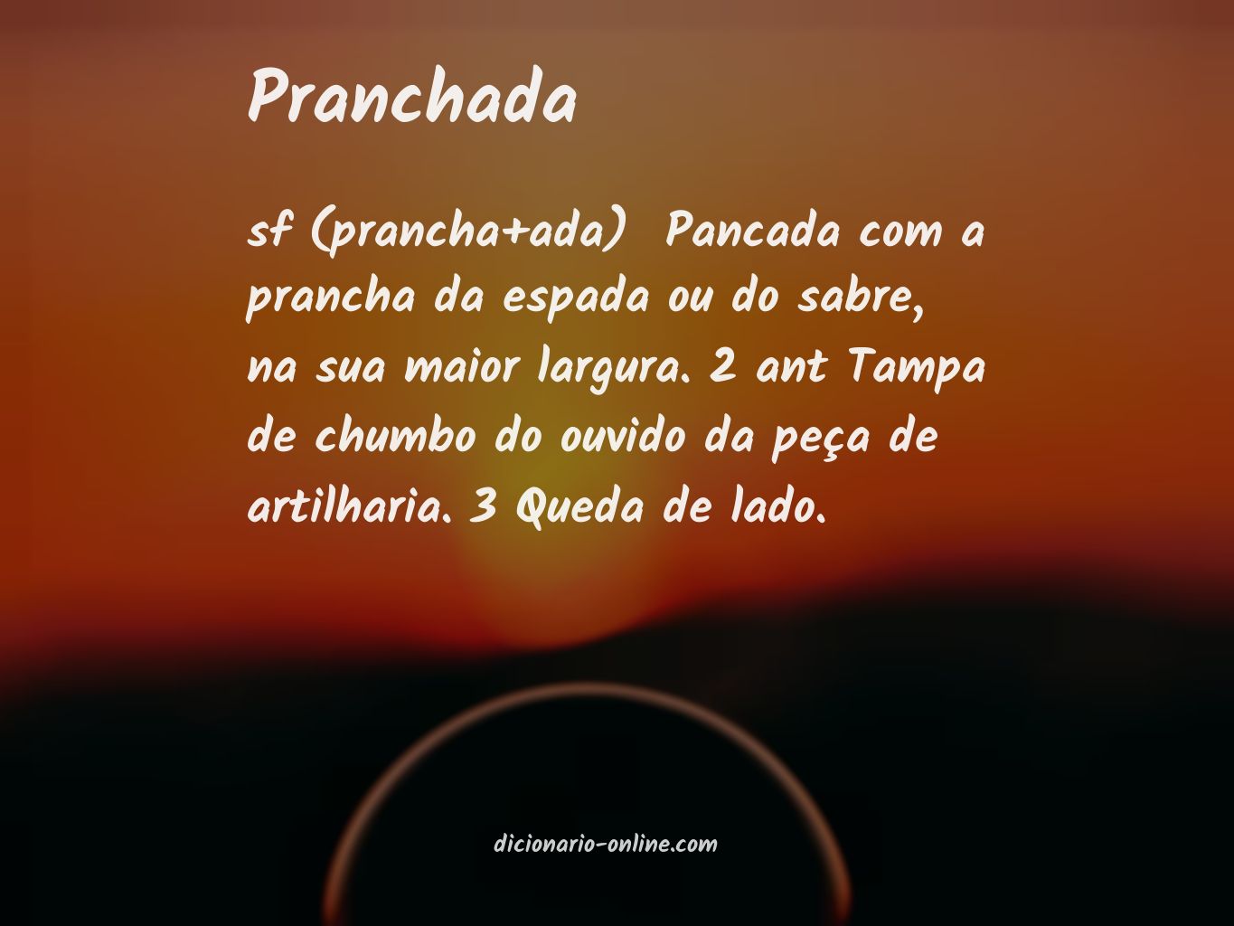 Significado de pranchada