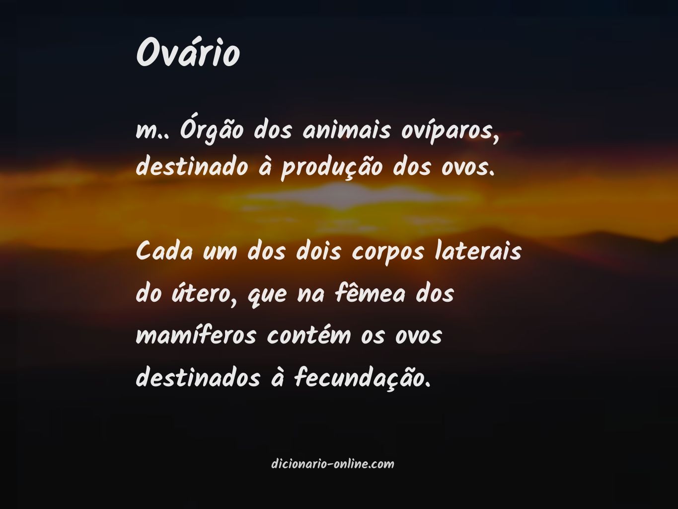 Significado de ovário