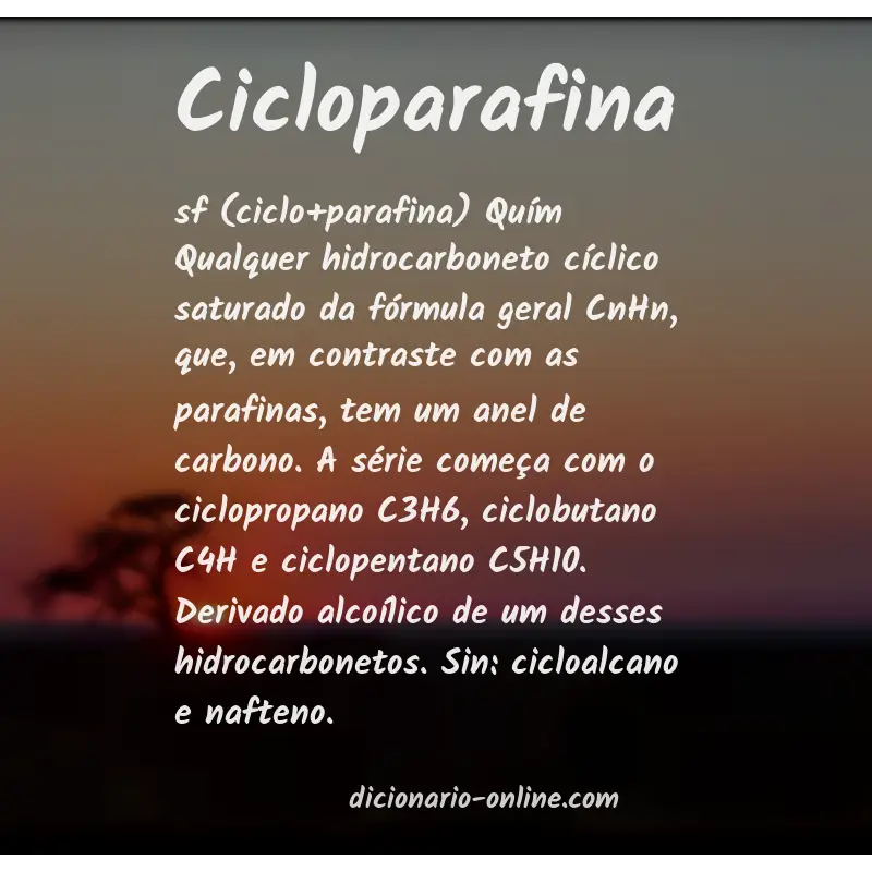 Significado de cicloparafina